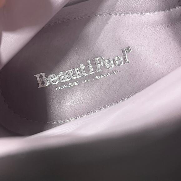 BeautiFeel Boots Ankle Black Zip Leather Heel Lady Dressy Office AntiSlip 39/8.5 - Picture 7 of 10